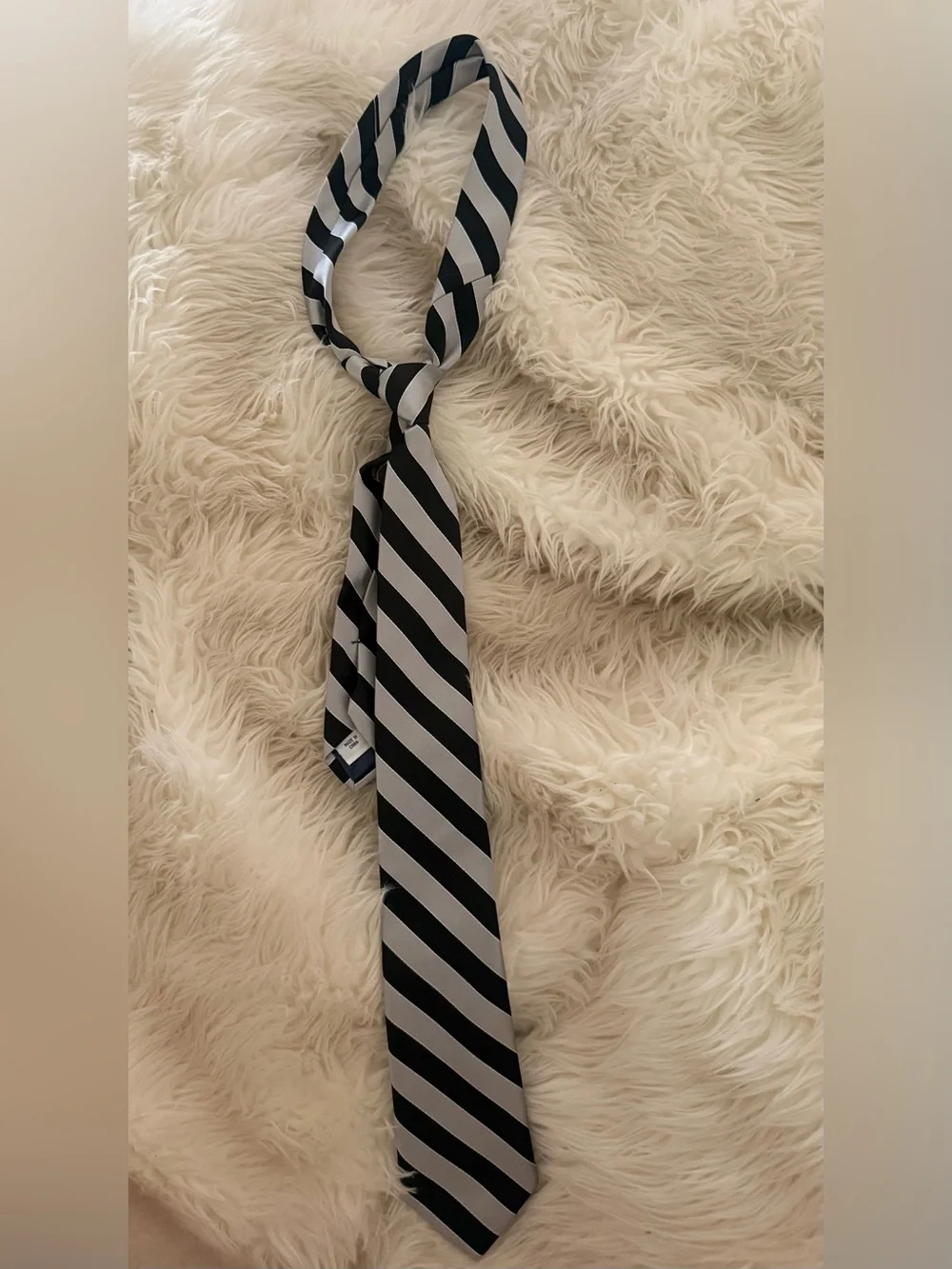 Striped Black & Gray Necktie